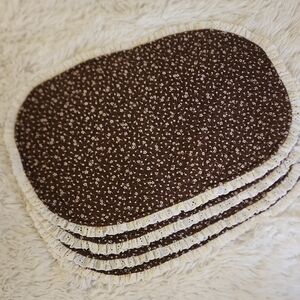 Brown Floral Dining Table Placemats